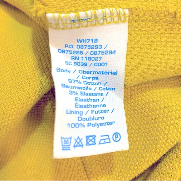 Boden Textured Cotton Lindsey Ponte Dress Yellow Size 6R - Picture 10 of 10